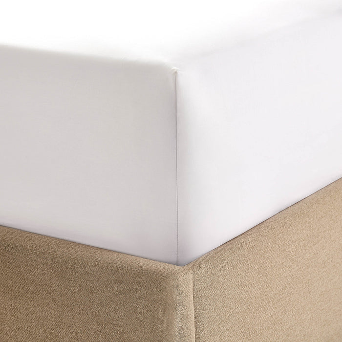 100% Egyptian Cotton 600 Thread Count Fitted Sheet - White - DUSK