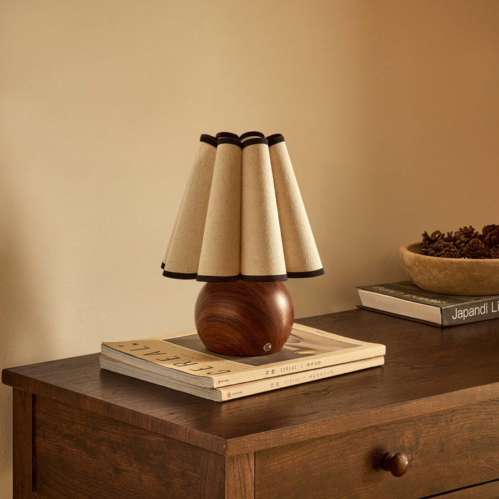 Astra Scallop Rechargeable Lamp - Natural - DUSK