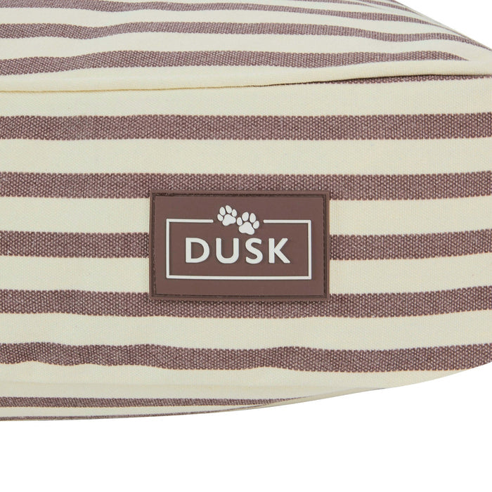 Bailey Striped Pillow Dog Bed - Chocolate - DUSK