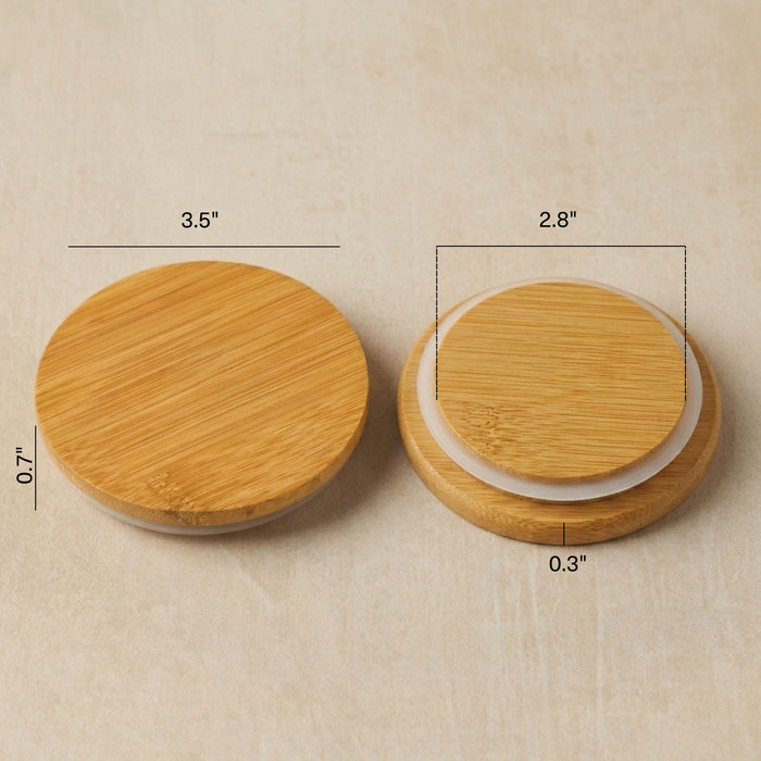 Bamboo Lid - 12 oz Ceramic Jar