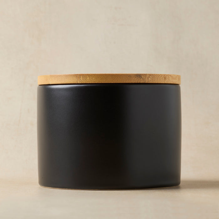 Bamboo Lid - 16 oz Ceramic Jar