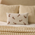 Beaded Candy Cane Christmas Cushion Cover - White - DUSK