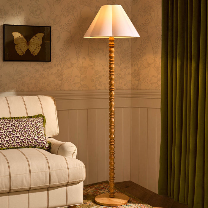Betsy Pine Wood Floor Lamp - Natural - DUSK
