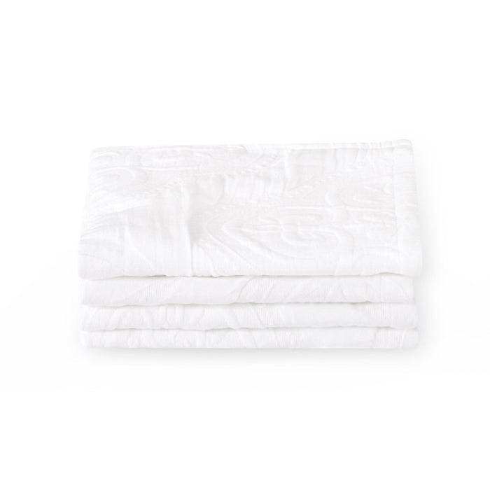 Cannes Matelassé 300 Thread Count Set of 4 Napkins - White - DUSK