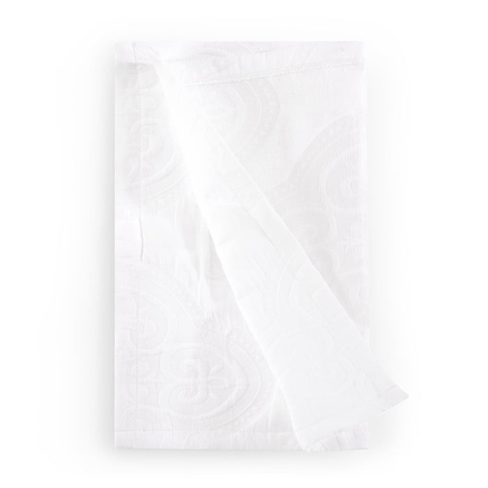Cannes Matelassé 300 Thread Count Set of 4 Napkins - White - DUSK