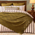 Chunky Chenille Throw - Olive Green - DUSK