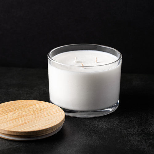Clear 3-Wick Cylinder Candle Jar - 17 oz