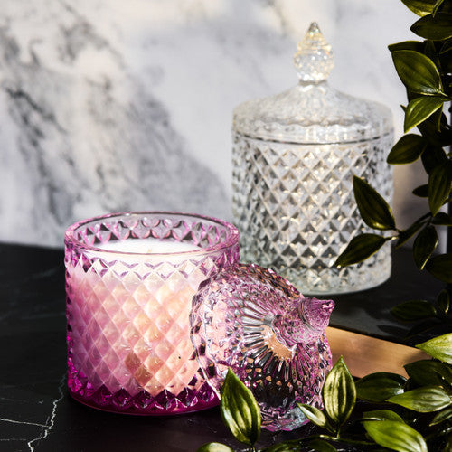 Clear Decorative Glass Vessel with Lid - 10 oz