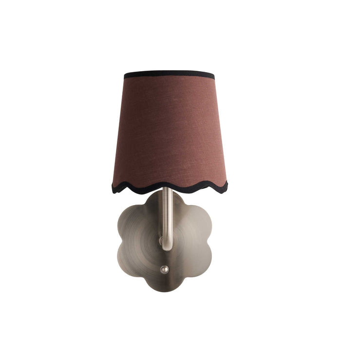 Colette Chrome Flower Rechargeable Wall Light - Chrome/Brown - DUSK