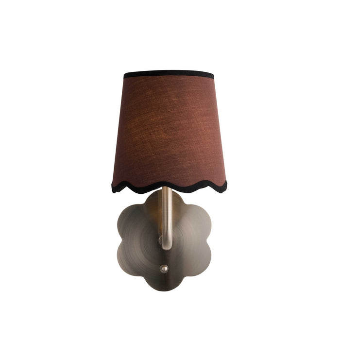 Colette Chrome Flower Rechargeable Wall Light - Chrome/Brown - DUSK