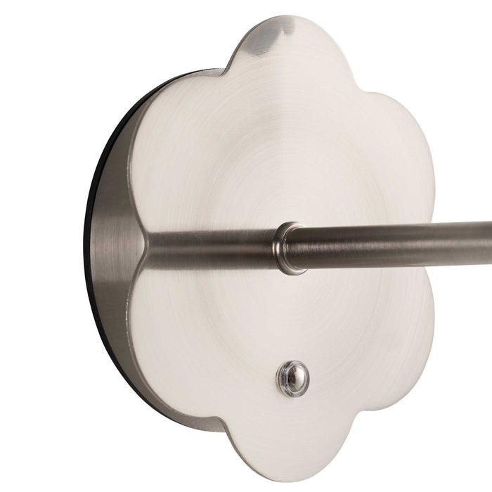 Colette Chrome Flower Rechargeable Wall Light - Chrome/Brown - DUSK
