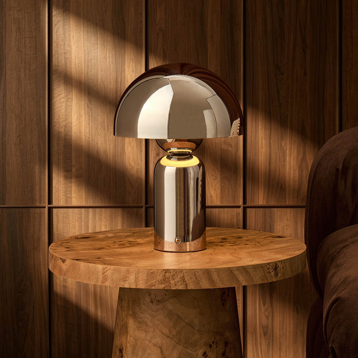 Cove Chrome Dome Rechargeable Lamp - Chrome - DUSK