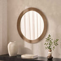 Cyrus Circle Wood Mirror - Light Wood - DUSK