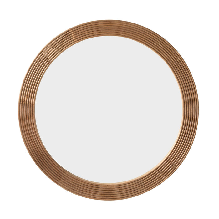 Cyrus Circle Wood Mirror - Light Wood - DUSK