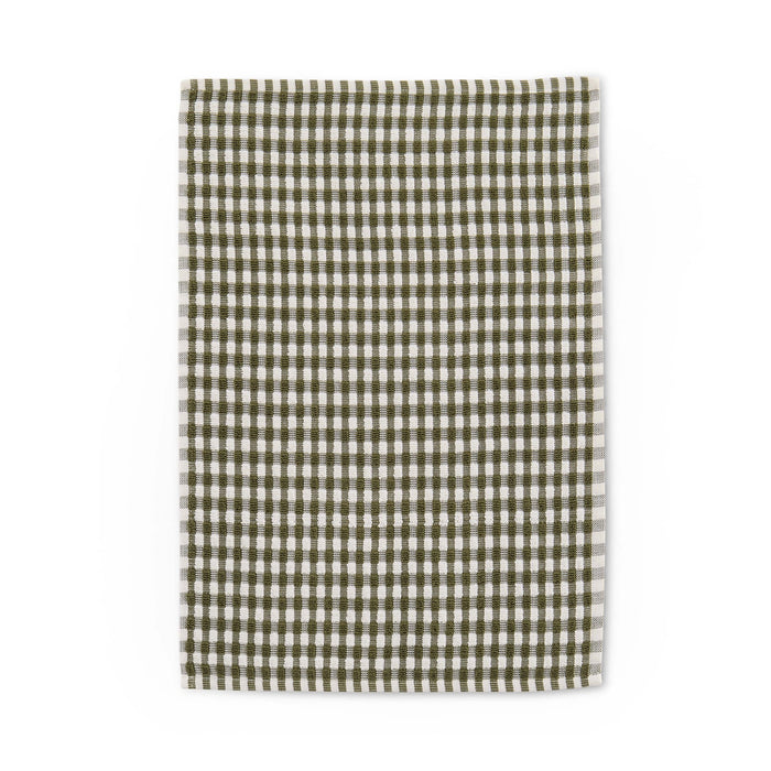 Delphine Waffle Set of 3 Tea Towels - Olive Green - DUSK