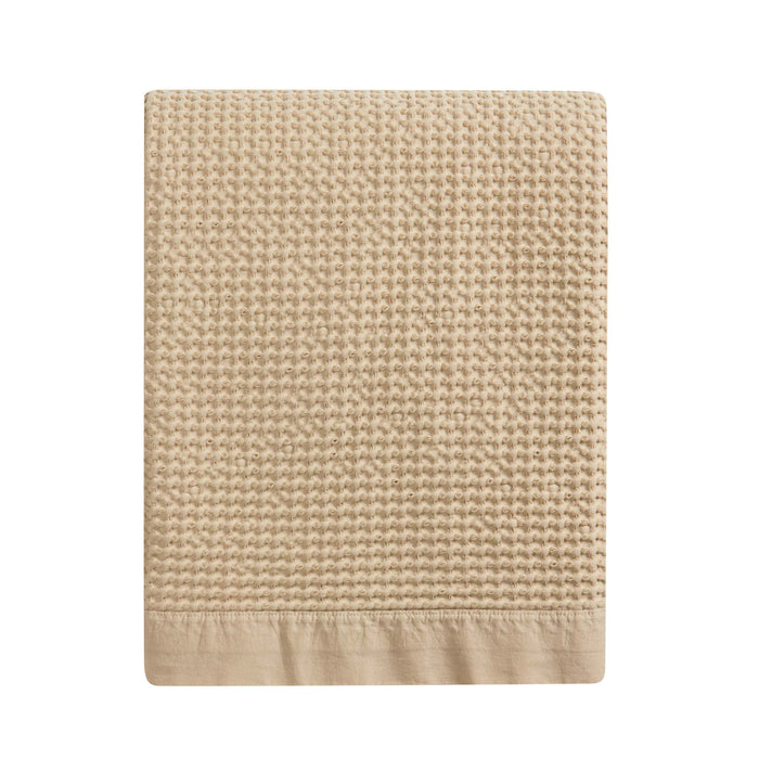Eleni Cotton Waffle Stonewash Bedspread - Natural - DUSK