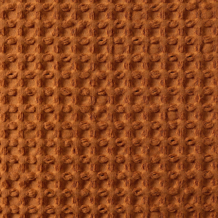 Eleni Cotton Waffle Stonewash Cushion Cover - Orange - DUSK