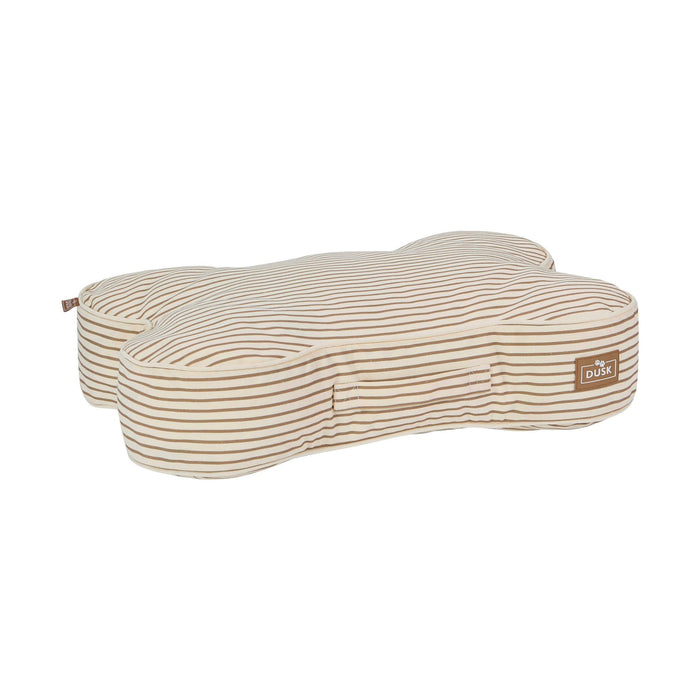 Elio Bone Shaped Striped Pillow Bed - Natural - DUSK