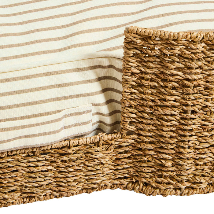 Percy Bone Shaped Seagrass Dog Bed - Natural - DUSK