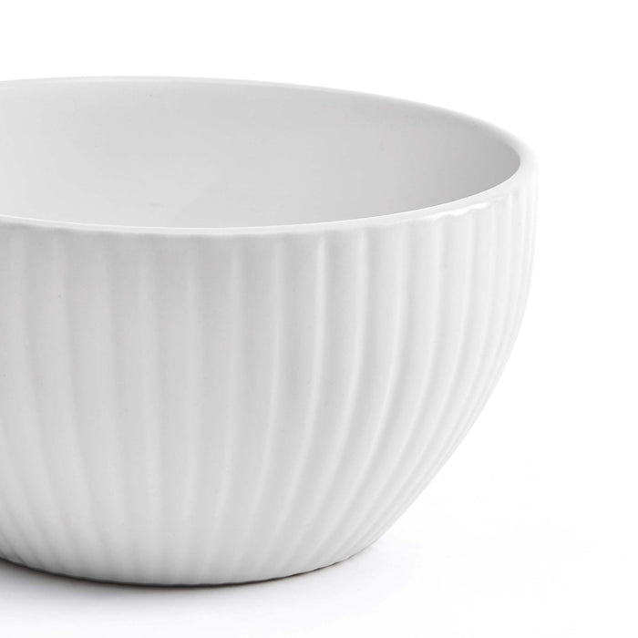 Ethan Embossed Stoneware 12pc Dinner Set - White - DUSK