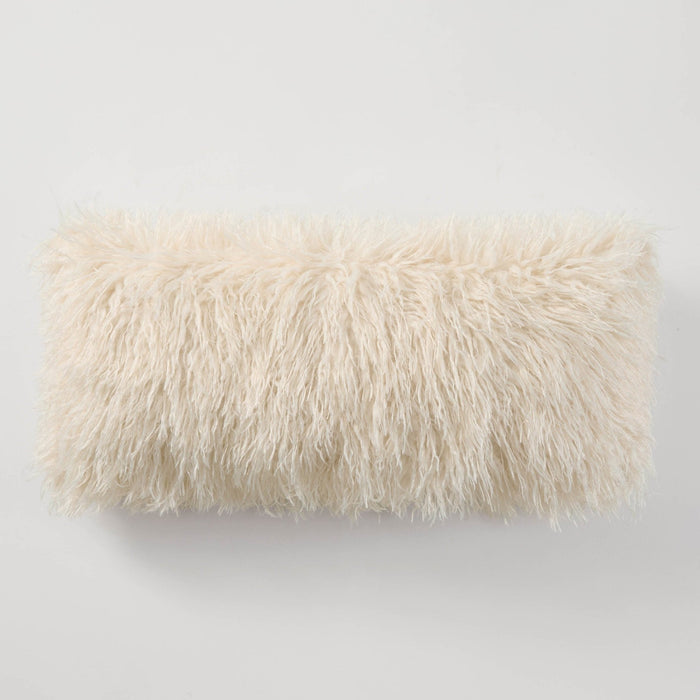 Faux Fur Sheepskin Sofa Cushion Cover - Off White - DUSK