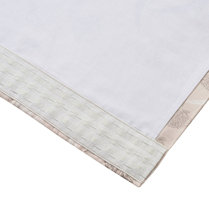 Floral Pencil Pleat Curtains - Taupe - DUSK
