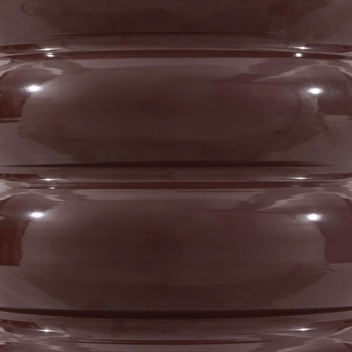 Florrie High Gloss Side Table - Chocolate - DUSK