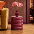 Florrie High Gloss Side Table - Wine - DUSK