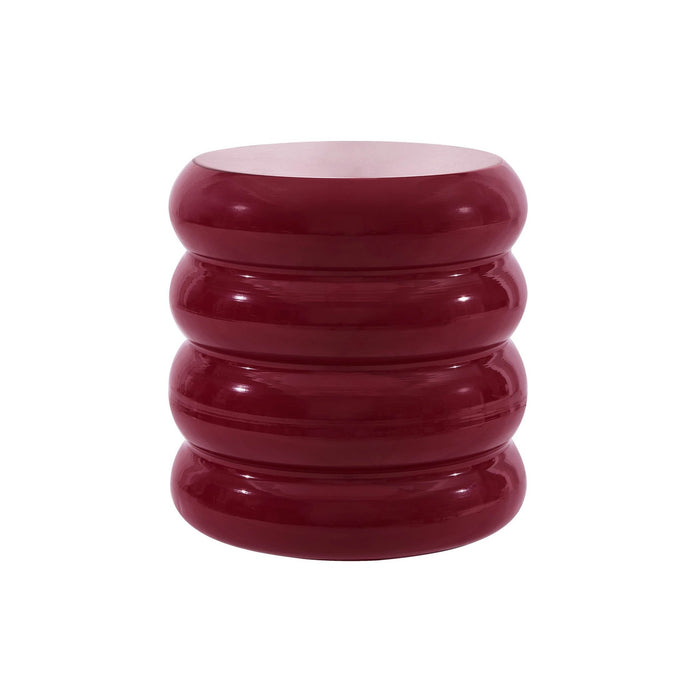 Florrie High Gloss Side Table - Wine - DUSK