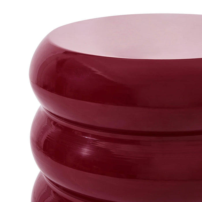 Florrie High Gloss Side Table - Wine - DUSK
