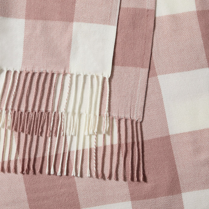 Gingham Sofa Throw - Cinder Rose - DUSK