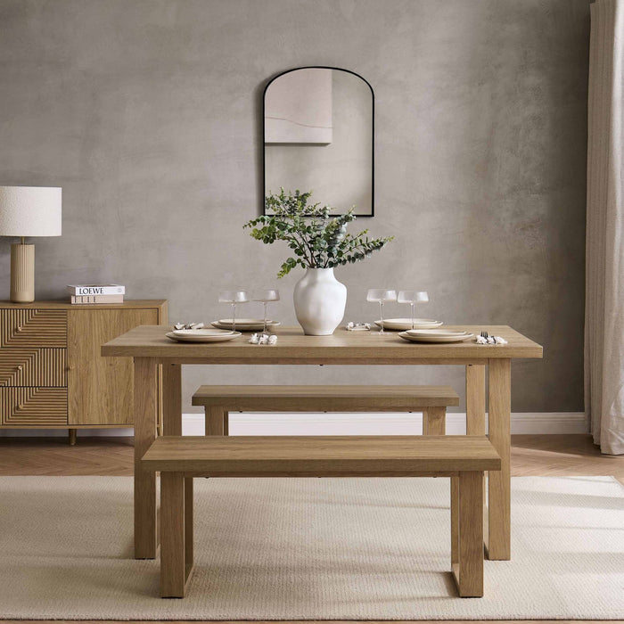 Harper Dining Bench - Light Wood - DUSK