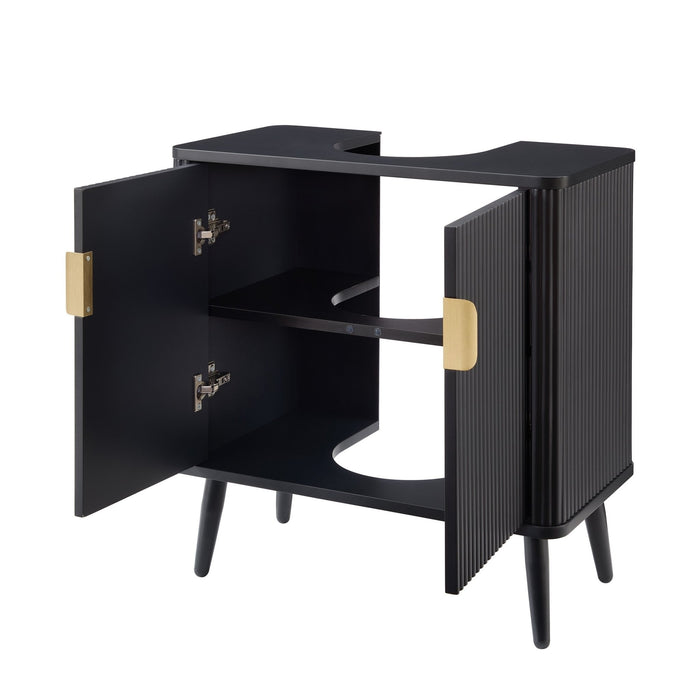 Hattie Under Sink Bathroom Cabinet - Black - DUSK