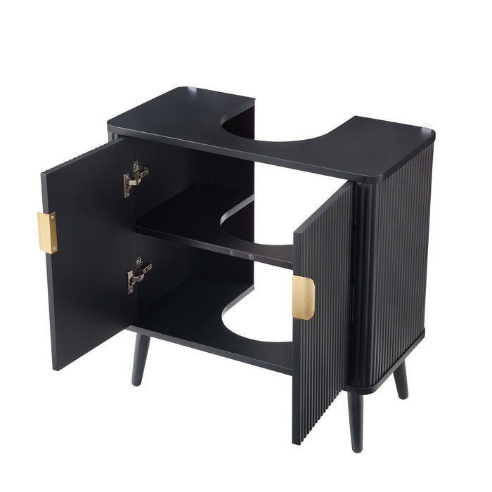Hattie Under Sink Bathroom Cabinet - Black - DUSK