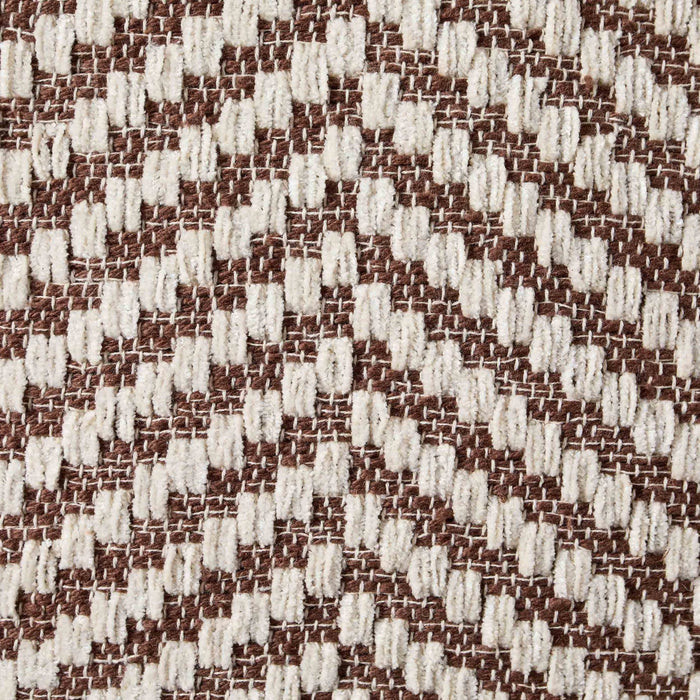 Herringbone Tufted Edge Sofa Cushion Cover - Chocolate - DUSK