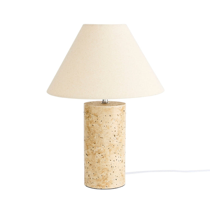 Ivy Marble Effect Table Lamp - Cream - DUSK