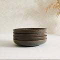 Juniper Reactive Glaze Set of 4 Pasta Bowls - Grey/Blue - DUSK