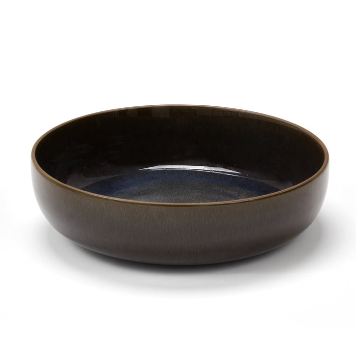 Juniper Reactive Glaze Set of 4 Pasta Bowls - Grey/Blue - DUSK