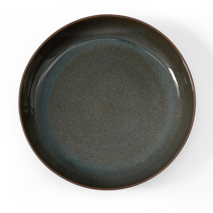 Juniper Reactive Glaze Set of 4 Pasta Bowls - Grey/Blue - DUSK