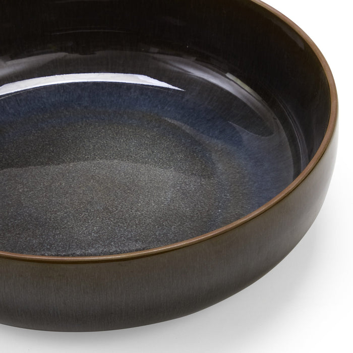 Juniper Reactive Glaze Set of 4 Pasta Bowls - Grey/Blue - DUSK
