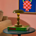 Kirsty Rechargeable Bobbin Table Lamp - Green - DUSK