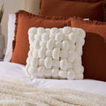 Knot Square Cushion - White - DUSK
