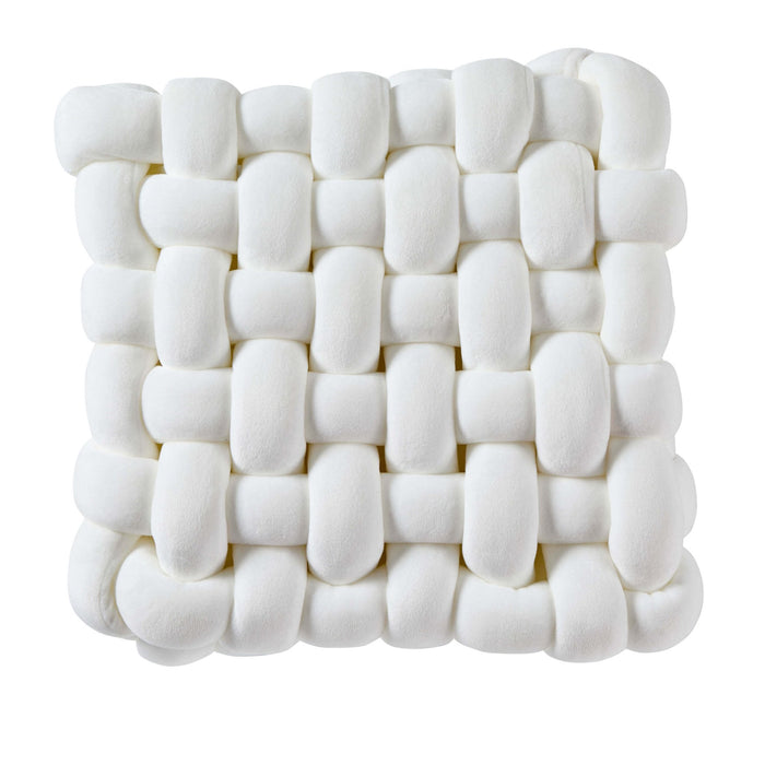 Knot Square Cushion - White - DUSK