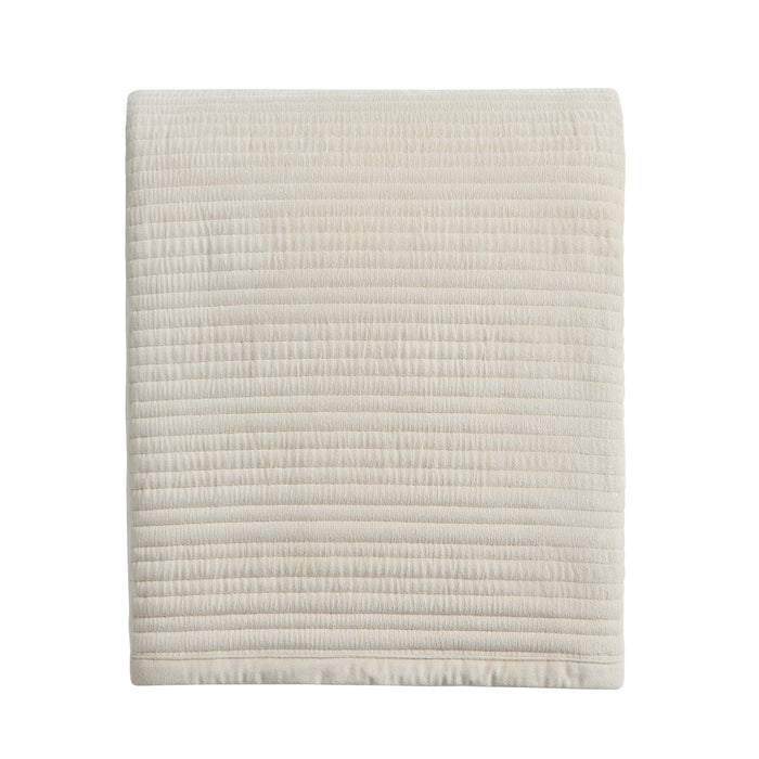 Leona Luxury Quilted Velvet Bedspread - Champagne - DUSK