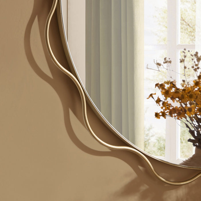 Liana Scallop Wall Mirror - Gold - DUSK