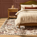Lily Traditional Floral Rug - Natural/ Multi - DUSK