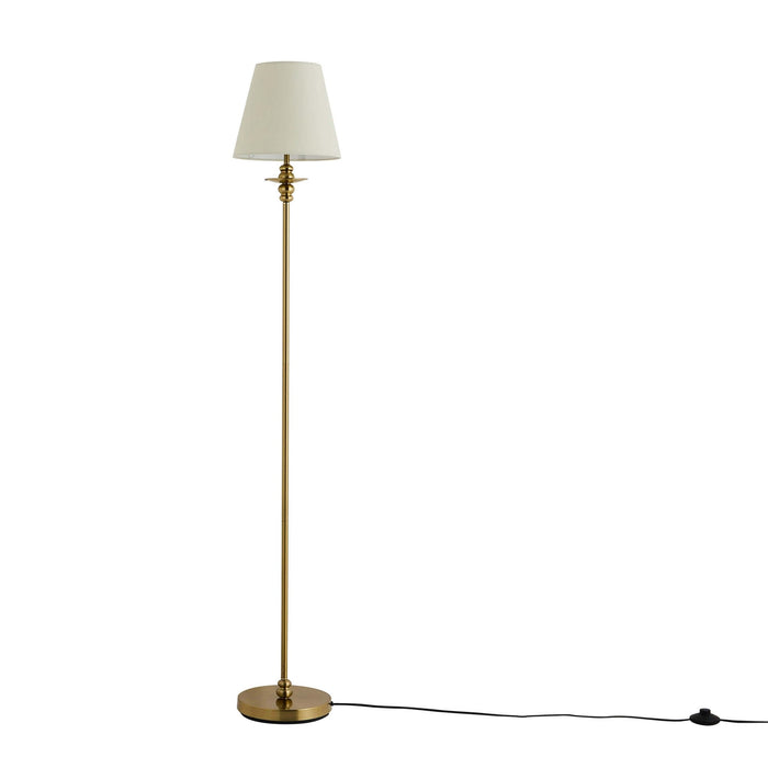 Lucille Ornate Floor Lamp - Brass - DUSK