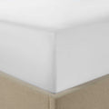 Lyla Lyocell Blend Plain Dye Fitted Sheet - White - DUSK