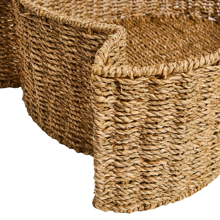 Maple Cat Shaped Seagrass Multi-use Storage Basket/ Bed - Natural - DUSK