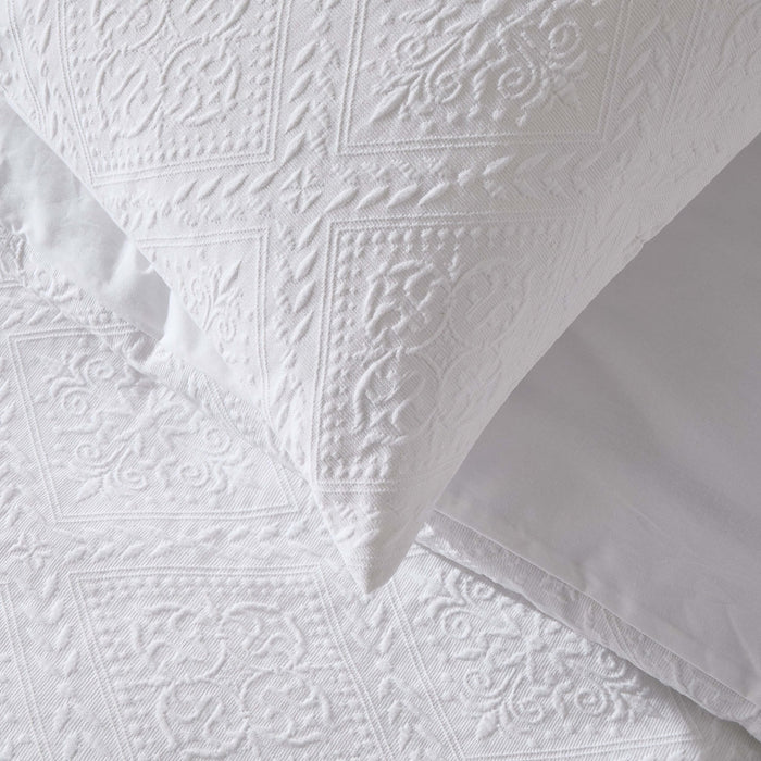 Margot 200 Thread Count Duvet Cover & Pillowcase Set - White - DUSK